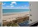 Expansive views of the ocean and beach from this private balcony, creating a serene retreat at 2311 S Ocean Blvd. # 771, Myrtle Beach, SC 29577