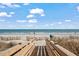 Picturesque beach access walkway leading to the sandy beach and ocean with clear blue skies at 2311 S Ocean Blvd. # 771, Myrtle Beach, SC 29577