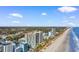 An aerial view of condos along the beach and winding coast at 2701 N Ocean Blvd. # 1857/1860, Myrtle Beach, SC 29577
