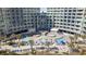 Aerial view of pools, lounge areas, and landscaping at 300 N Ocean Blvd. # 324, North Myrtle Beach, SC 29582