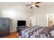 Bedroom with a ceiling fan, TV, and large safe at 321 Cabo Loop, Myrtle Beach, SC 29588