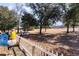 Expansive backyard with mature trees, a decorative rooster, and a partial view of a tranquil lake at 356 Boxcar Dr., Longs, SC 29568