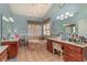 Spacious bathroom features a tiled tub and dual sink vanities at 5040 Hampton Rd., Conway, SC 29527