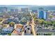 Aerial view of coastal homes near the ocean featuring city skyline views at 6813 Porcher Dr. # 26, Myrtle Beach, SC 29572