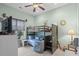 Bedroom featuring bunk beds, ceiling fan and natural light at 7538 Ventura Ct., Myrtle Beach, SC 29572