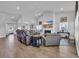 Spacious living room featuring a fireplace, comfortable seating, and hardwood floors at 892 Harrison Mill St., Myrtle Beach, SC 29579