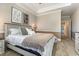 Bedroom with a queen bed, neutral color palette, and carpet flooring at 9800 Plumfield Ct., Myrtle Beach, SC 29579