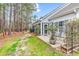 A well-maintained home with a backyard patio area surrounded by mature trees at 1018 Red Sky Ln. # 101, Murrells Inlet, SC 29576