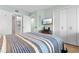 The comfortable bedroom has an adjacent bathroom and closet space, offering privacy and convenience at 180 Rothbury Circle # 302, Myrtle Beach, SC 29572