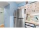 Kitchen area with stainless steel fridge and appliances, featuring creative countertop decor at 180 Rothbury Circle # 302, Myrtle Beach, SC 29572