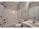 Cozy bathroom with shower-tub combo, toilet, and vanity at 2005 Silvercrest Dr. # 32-B, Myrtle Beach, SC 29579