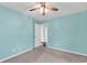 Bedroom with a ceiling fan and an aqua color scheme at 206 Balsa Dr., Longs, SC 29568