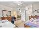 Bedroom featuring a ceiling fan and a desk area for work or study at 210 Portsmith Dr. # 2, Myrtle Beach, SC 29588