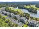 Aerial view of condo community next to golf course and lake, showcasing a peaceful and recreational environment at 298 Pinehurst Ln. # 10-J, Pawleys Island, SC 29585
