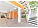Elevated covered parking area with sturdy white support beams, storage, and convenient stairs for easy access at 3304 Palm St., North Myrtle Beach, SC 29582