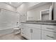 Bathroom with granite countertops, bathtub and shower combo at 344 Kiskadee Loop # C, Conway, SC 29526