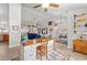 Spacious home office with vaulted ceilings and stylish furniture connected to the living room at 3516 Queens Harbour Blvd., Myrtle Beach, SC 29588