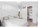 Bedroom featuring light grey walls, closet, and a full sized bed at 3530 Reavis Ln., Myrtle Beach, SC 29579