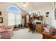 Spacious home office with vaulted ceiling, large window, and lots of storage at 3986 Lochview Dr., Myrtle Beach, SC 29588