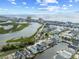Expansive aerial view of the coastal community showcasing waterfront homes and beautiful waterways at 409 36Th Ave. N, North Myrtle Beach, SC 29582