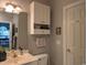 Bathroom with a single sink, light grey wall paint, a decorative mirror, and a white toilet at 4221 Hibiscus Dr. # 101, Little River, SC 29566