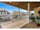 Relaxing outdoor back porch with views of surrounding beach houses at 436 E Third St., Ocean Isle Beach, NC 28469