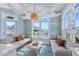 Bright, sun-filled sunroom with comfortable seating, coastal decor, and scenic views at 436 E Third St., Ocean Isle Beach, NC 28469
