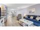 Open-concept living room with views into the kitchen and dining areas at 4601 N Ocean Blvd. # 201, North Myrtle Beach, SC 29582