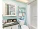 Well-maintained bathroom with a vanity, mirror, and a shower-tub combination at 4800 S Ocean Blvd. # 304, North Myrtle Beach, SC 29582