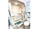Bathroom featuring a built in tub and shower combination with seat and tiled floors at 5523 North Ocean Blvd. # 2112, Myrtle Beach, SC 29577