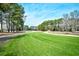 Scenic golf course view with lush green grass, mature trees, and clear blue sky at 5650 Barefoot Resort Bridge Rd. # 234, North Myrtle Beach, SC 29582