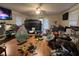 Spacious living room with hardwood floors, plenty of natural light, and ceiling fan at 657 Mulberry Rd., Salters, SC 29590