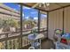 Screened porch with exterior view at 9501 Shore Dr. # D-132, Myrtle Beach, SC 29572