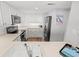 Modern kitchen with stainless steel appliances, countertops, and ample cabinet space at 101 Ocean Creek Dr. # Mm-5, Myrtle Beach, SC 29572