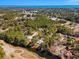 Overhead view of a golf community near the coast, surrounded by mature trees and a winding creek at 144 Springfield Rd., Pawleys Island, SC 29585