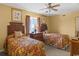 Bright bedroom showcases two beds, neutral paint, soft carpet and stylish accent pieces at 1706 S Ocean Blvd. # 1001, North Myrtle Beach, SC 29582