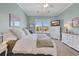 Bedroom with carpet, a large window, and a TV at 2005 Silver Island Way, Murrells Inlet, SC 29576