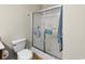 Bathroom shower with a clear glass door at 220 Portsmith Dr. # 2, Myrtle Beach, SC 29588