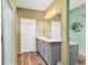 Bathroom featuring a shower, vanity, and neutral color scheme at 223 Obi Lane, Surfside Beach, SC 29575