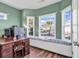 Inviting office with built-in bench and natural light streaming through the windows at 223 Obi Lane, Surfside Beach, SC 29575