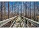 Scenic wooden walkway through a tranquil forest setting, inviting peaceful walks and nature appreciation at 232 Wahee Pl., Conway, SC 29527