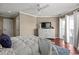 This bedroom has a TV, a wooden floor, and access to an outdoor patio at 300 Shorehaven Dr. # W-3, North Myrtle Beach, SC 29582