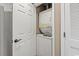 Efficient laundry area with stacked washer and dryer for convenient in-home laundry solutions at 300 Shorehaven Dr. # W-3, North Myrtle Beach, SC 29582