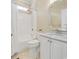 Bathroom featuring white cabinets, white countertop, and shower-tub combination at 3120 Bayhaven Dr., Myrtle Beach, SC 29579