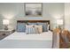 Inviting bedroom featuring soft pillows, side tables with lamps, a seascape art piece creating a serene atmosphere at 312 Brackish Dr. # 312, Myrtle Beach, SC 29588