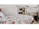 View of main bedroom, showcasing bed, ceiling fan, and access to ensuite bath at 401 25Th Ave. S, North Myrtle Beach, SC 29582