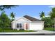 Beautiful single-story home design with a white trim, a garage, and a well-kept lawn at 448 Sun Colony Blvd., Longs, SC 29568