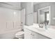 This bathroom features a shower and tub combination and an undermount sink at 4503 W Harbour Ct. # S-6, Little River, SC 29566