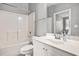 This bathroom features a shower and tub combination and an undermount sink at 4503 W Harbour Ct. # S-6, Little River, SC 29566