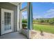Enjoy outdoor living on the screened porch with views of the green lawn and the community pond at 4503 W Harbour Ct. # S-6, Little River, SC 29566